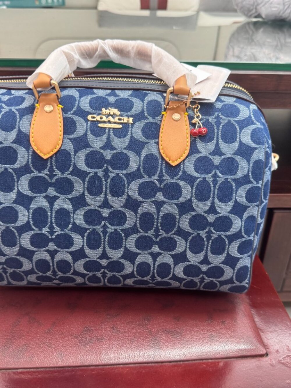 Coach Rowan Satchel Bag In Signature Denim Canvas NWT CY699 - Picture 5 of 6